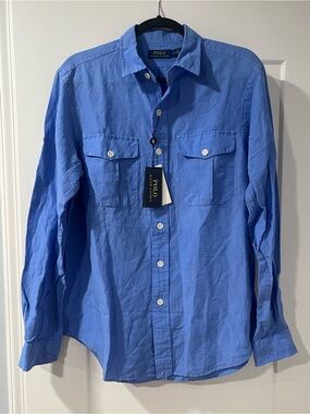 Polo by Ralph Lauren Men's Sky Blue Casual Button-Down Shirt